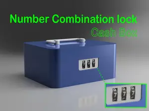 Number combination lock Cash Box 200x165x90