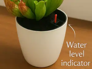 Vaso con indicatore d’acqua, piante sempre felici!