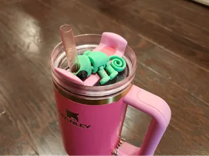 Straw Buddy Topper - Articulated Chameleon