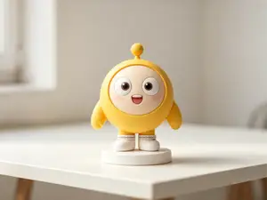 黄色蛋仔-卡通公仔手办摆件-儿童过家家涂色玩具