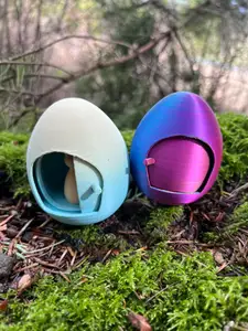 Super easy print Easter House Egg door opening