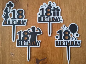 18th Birthday Cake Topper Set – Party Decor
