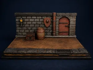 Suporte Miniatura estilo medieval (can be scaled)