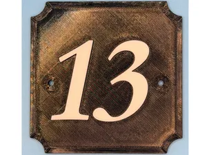 House number plaque door number sign customisable 