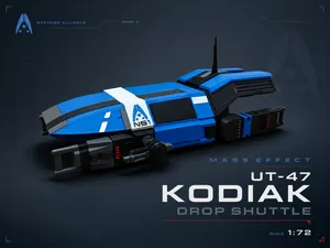 《质量效应》 UT-47 Kodiak Drop Shuttle 1/72比例 科迪亚克穿梭机