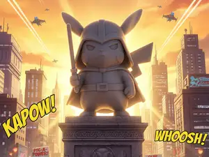 Sithachu version sombre - Pikachu Dark Vador