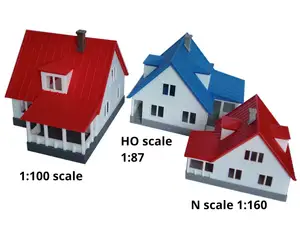 Classical house with dormers (N, HO, 1:100 scale)