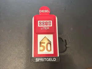 Spritgeld – Retro-Zapfsäule als Geldgeschenk