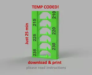 TPU temp tower 25 min, 210 - 235°C