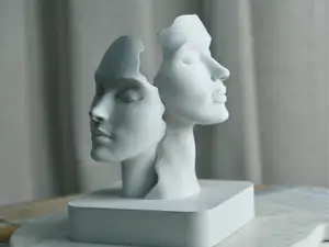 Duality Faces Sculpture – Minimalist Art