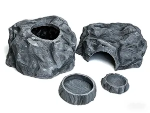 reptile set geco tana umida, calda, ciotole