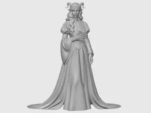 Tiefling Nobile Miniatura D&D (40mm)