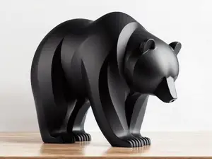 Minimalistically Designed Bear Sculpture
