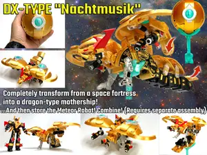 Dragon battleship transforms from a space fortress