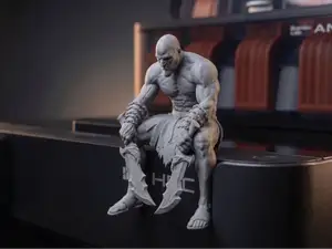 Resting Kratos - Blades of Chaos