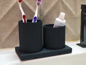 Toothbrush Holder with Drainage Tray 