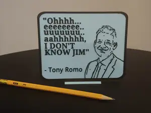 Tony Romo Motivational Quote Sign (No AMS Needed)