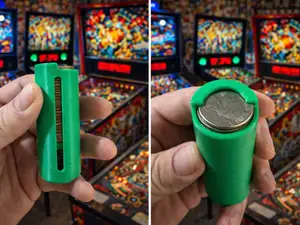 Quarter holder with spring