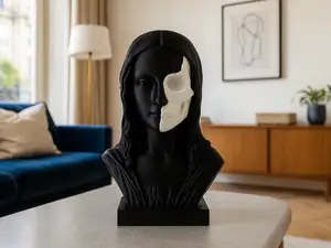 Mona Lisa Duality Sculpture – Bust with Skull
