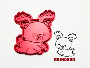 Christmas Reindeer Cookie Cutter / Stamp