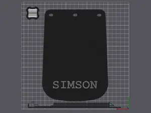 Spritzschutz mit Simson Schriftzug