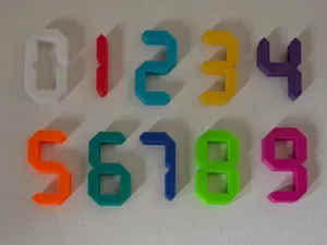 Digital numbers puzzle game