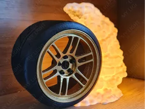 Burnout Wheel LED Lamp