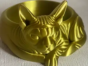 Sphynx Cat Bowl – Minimalist Hairless Cat Planter