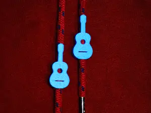 Cute Guitar Hoodie Drawstring Beads