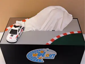 Drifiting Race Track Tissue Box Holder Diecast Car