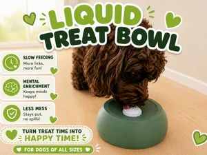 Liquid treat bowl - slow feeder - lick ball