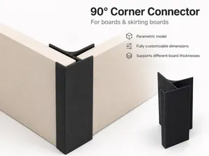 90-Degree Connector for Panels and Baseboards
