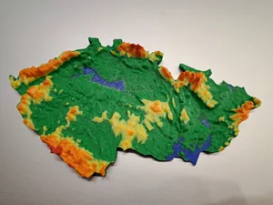 Czech Republic elevation map