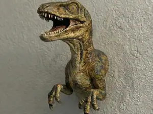 The Cunning Hunter: Velociraptor Wall Bust