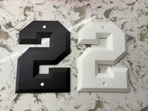 MODERN CHUNKY CUBE HOUSE NUMBERS/200MM/8 INCH TALL