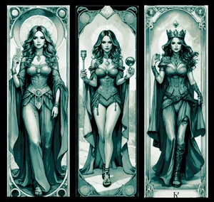 Major Arcane Tarot Card The Fool - Fan Art of Jessica Alba as a Set of 3 Bookmarks - 9th in Series