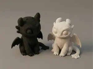 Knitted Night & Light Fury Keychains