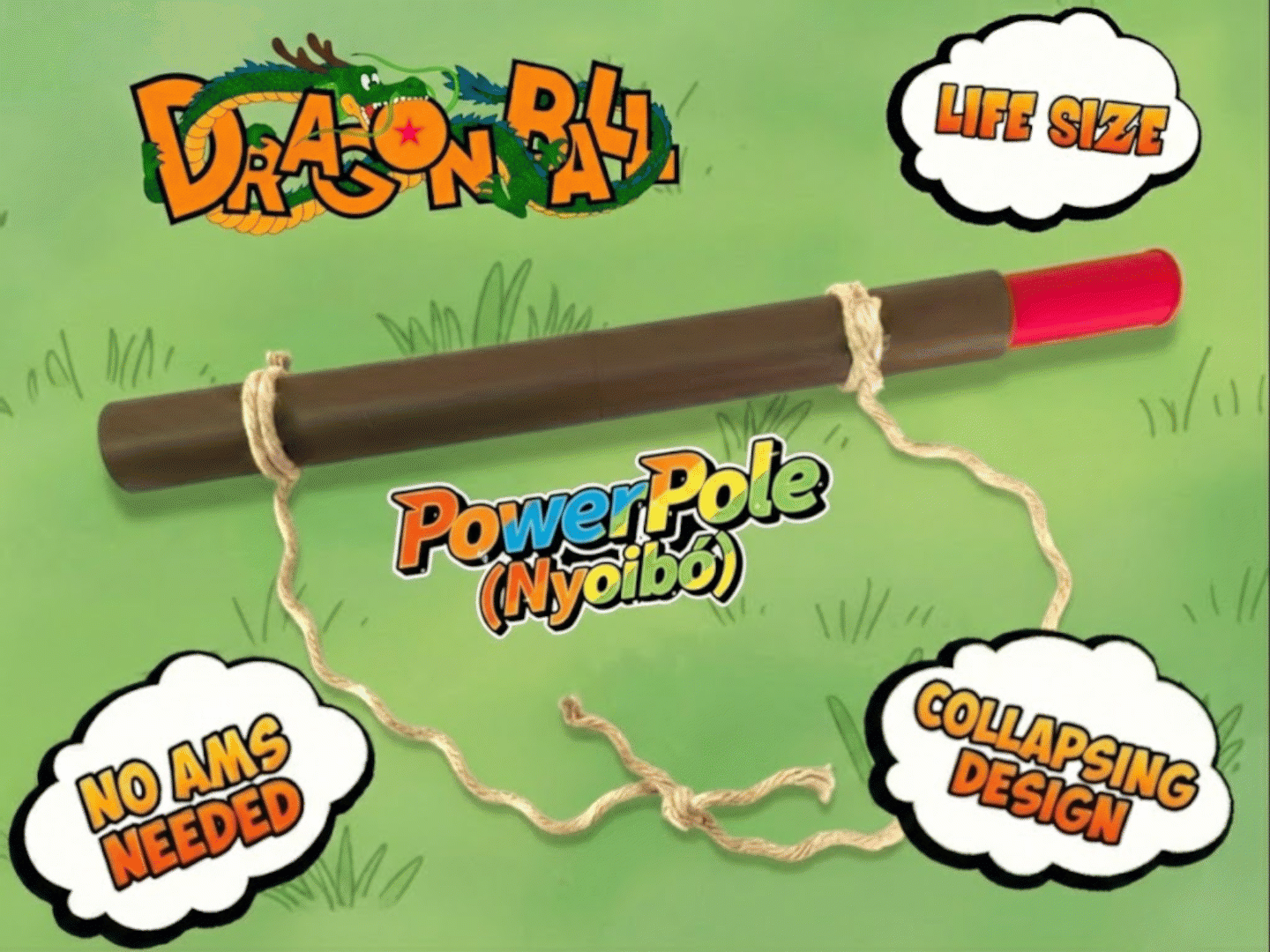 Life Size Goku Power Pole (Nyoibō) - Dragon Ball