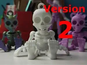 Flexi Skeleton Smile Keychain - version 2.0!
