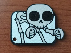 Clash Royale Dancing Skelly Emote Keychain