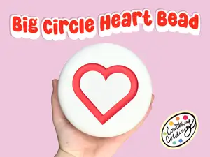Big Circle Heart Beads