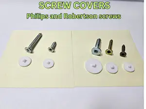 Phillips and Robertson screw covers - caps