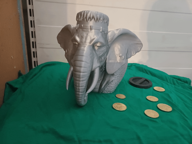 Frankenstein Elephant piggy bank