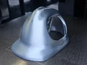 Pet Construction Helmet with Ear Cutouts