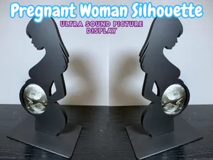 Ultra Sound Picture Display (Pregnant Silhouette)
