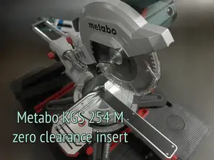 Metabo KGS254M miter saw zero clearance insert