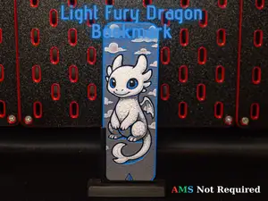Light Fury Dragon - Hueforge Bookmark
