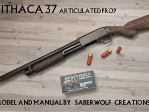 Ithaca 37 Toy Replica Prop Shotgun articulated