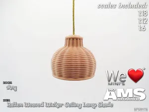 WLM - Rattan Weaved Wicker Ceiling Lamp Shade
