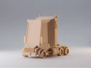 tooned Semi Truck Kit Card